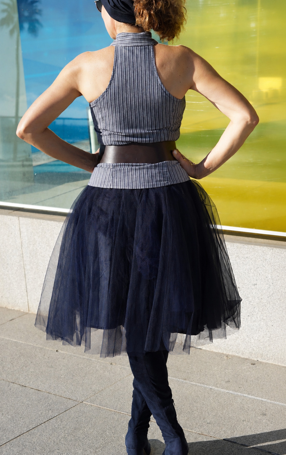 falda vintage tul negro kikiriki talla s eva tyche (3)