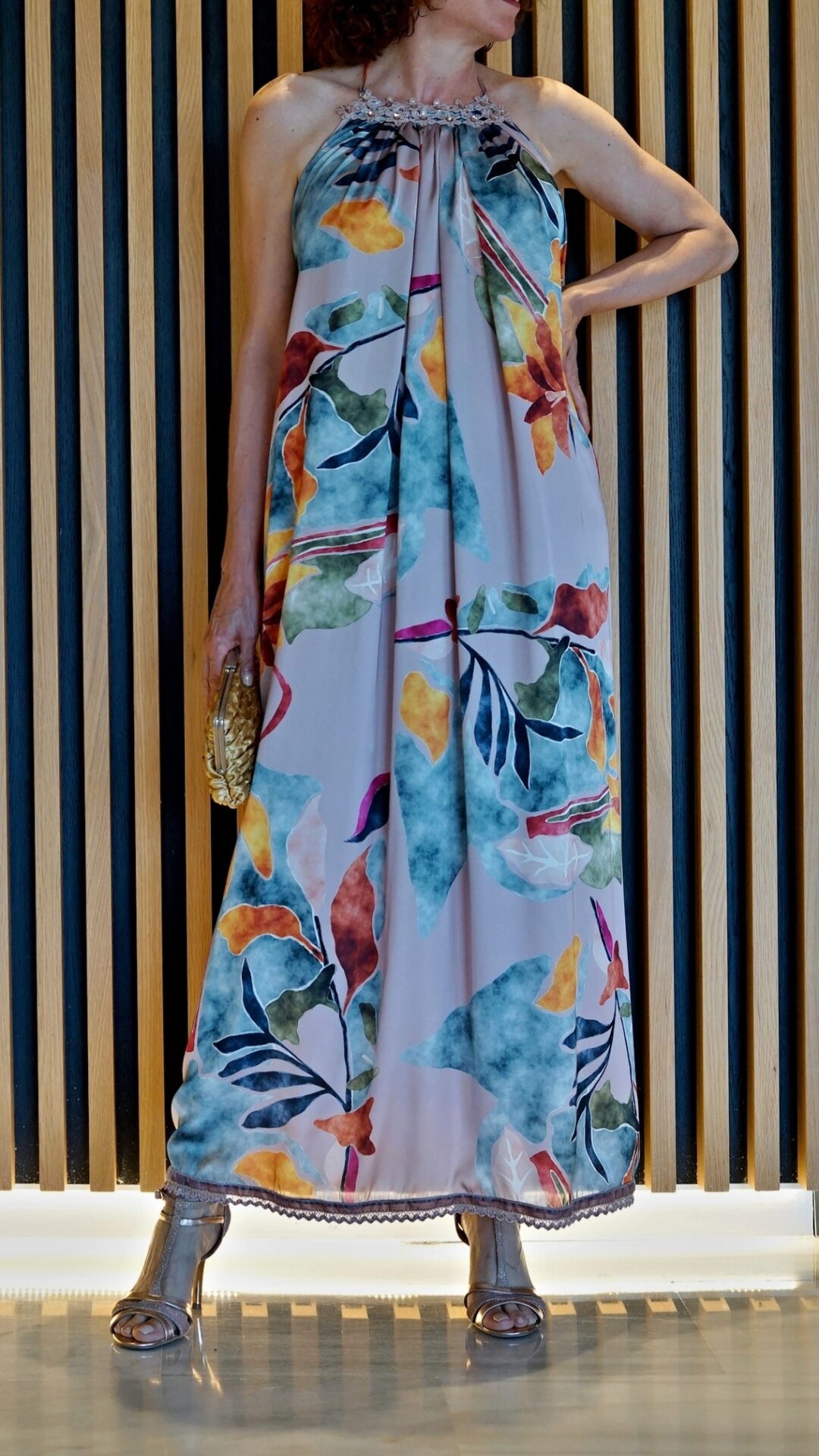 vestido largo seda mujer halter espalda descubierta rose eva tyche (1)